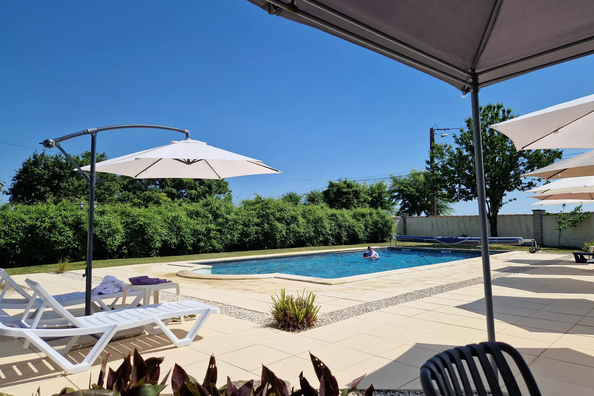 Piscine 12x6m partagée