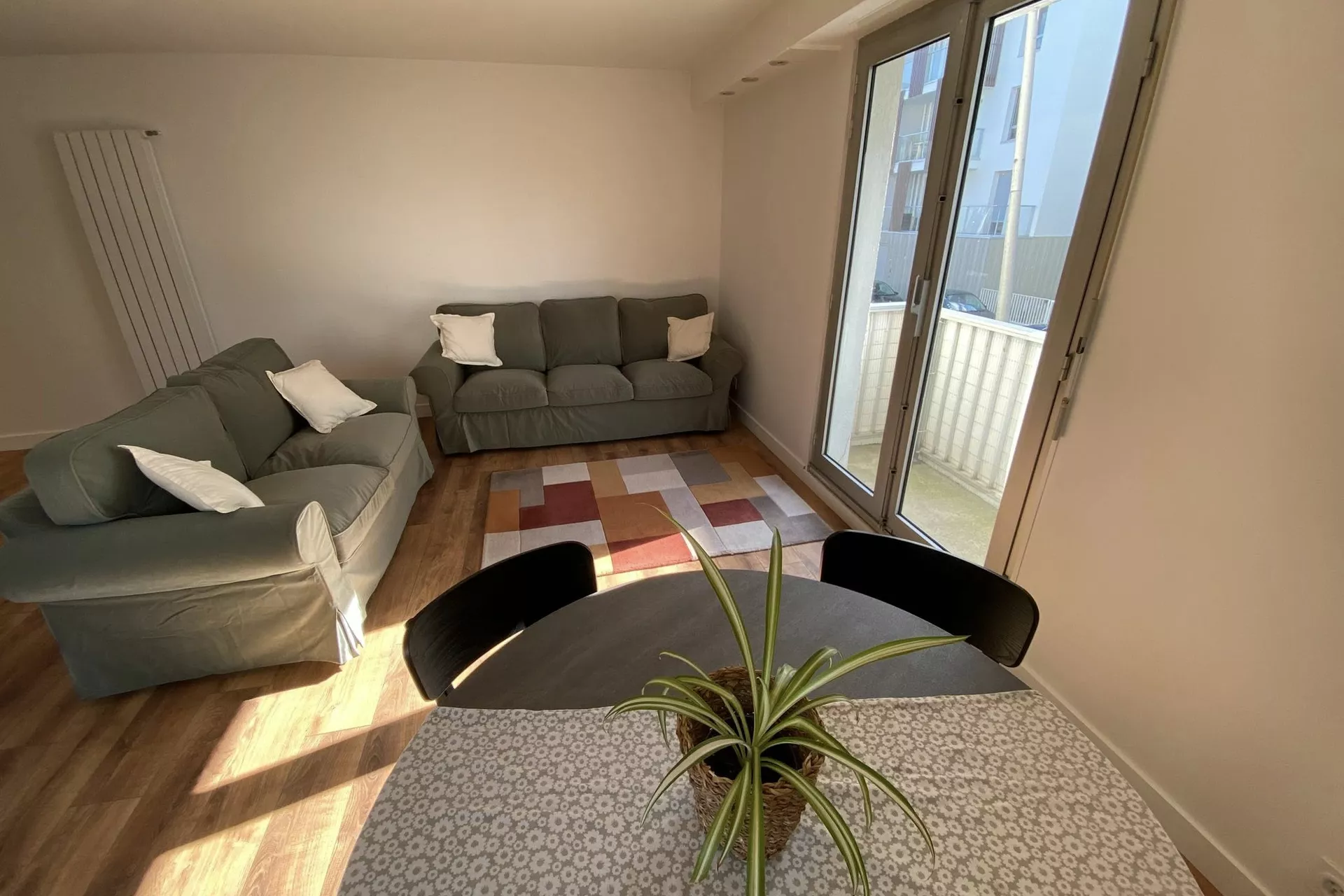 Living area in the apartment